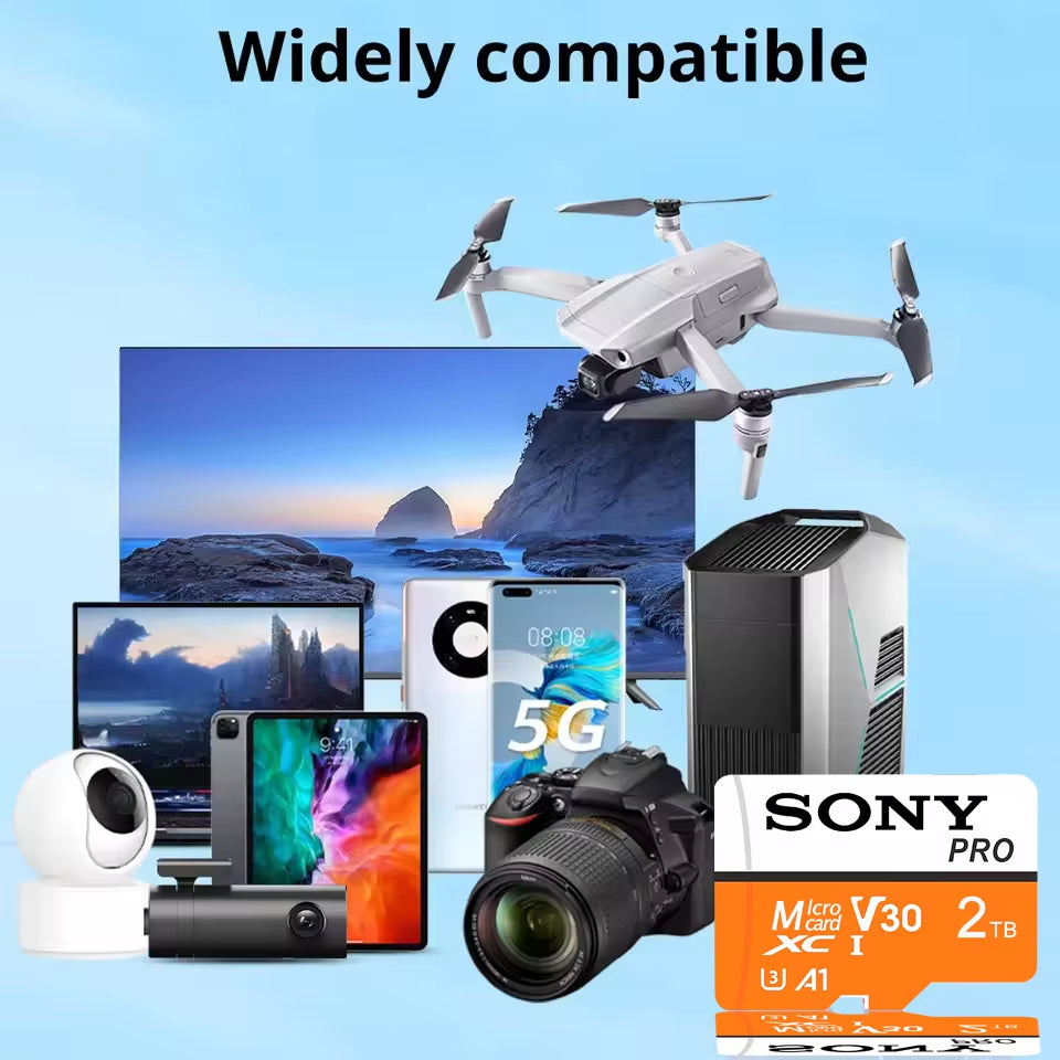 Extreme Micro SD Memory Card Full Speed U3 V30 4K for Phone Computer Camera - 2TB 1TB 512GB 256GB 128GB