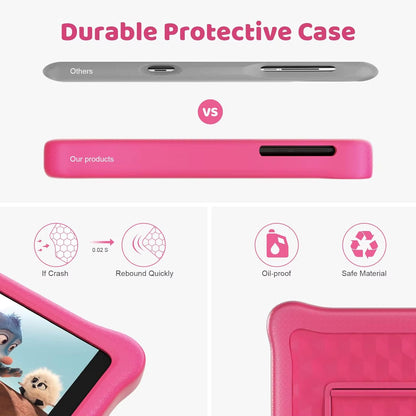 Kid Tablet 8 Inch Children Android 12 2GB RAM 64GB ROM 1280 X 800 IPS HD Screen Wifi Bluetooth Dual Camera Parental Control Case