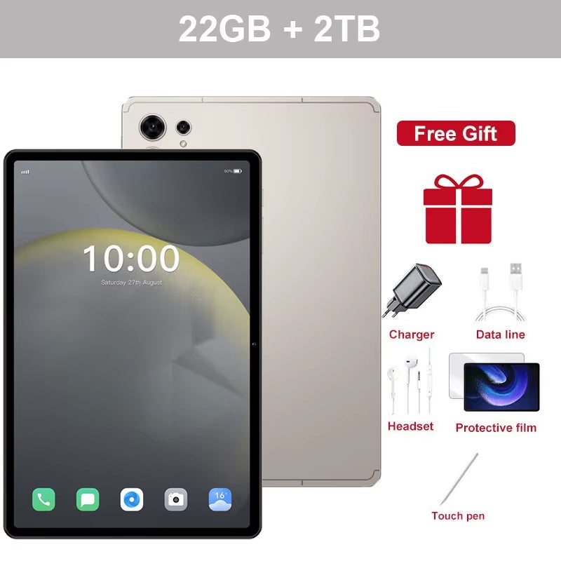 2025 Original Tab Pad 7S Pro 10" Android 15 Tablets Global Snapdragon 8 Gen3 22GB+2TB Tablet PC 10000Mah 5G Dual SIM Kids Tablet