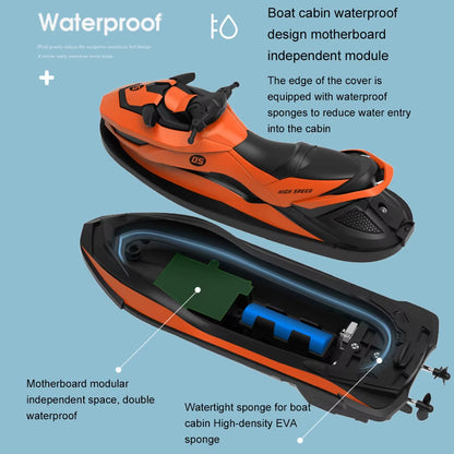 Mini Jet Ski High-Speed RC Motorboat Waterproof High-Speed Rc Toys Simulation Body Remote Control Boat for Kids Gift