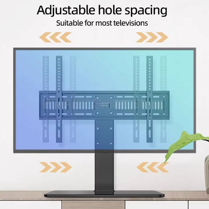Universal LCD TV Base Stand for 32-65 Inches Desktop Mount Adjustable Height 3-Gear Center Distance Support 45/55/70KG Load