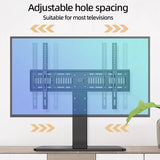 Universal LCD TV Base Stand for 32-65 Inches Desktop Mount Adjustable Height 3-Gear Center Distance Support 45/55/70KG Load