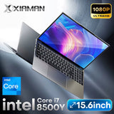 Xiaman 15.6" Laptop Computer Windows 11 Pro  Core I7 8500Y Laptop Fingerpint 16GB RAM 1TB SSD Portable Office Notebook PC