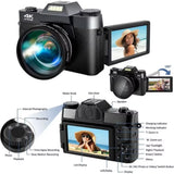 4K Digital Camera for Photography 16X Digital Zoom Vlog Camera for Youtube 75MP Wifi Autofocus Livestream Video Camera Camcorder
