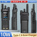 UV-32 GPS Walkie Talkie 10W Long Range Multi Band Bluetooth APP Programming Wireless Copy Frequency Type-C Two Way Radio