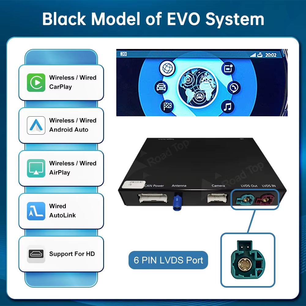 Roadtop Wireless Carplay Android Auto for Mini R55 R56 R57 R58 R60 R61 F54 F55 F56 Clubman Countryman Cooper John Cooper Works