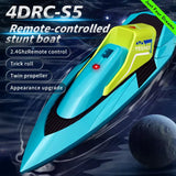 2.4G Mini RC Boat 10Km/H High Speed Boat Radio Remote Controlled Ship Dual Motor Electric Racing Speedboat Summer Water Pool Toy