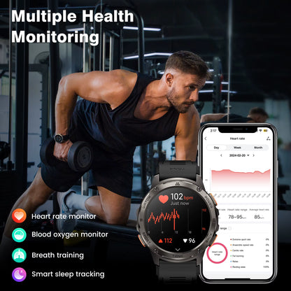 Original  TANK T3 Smart Watch for Men Military Smartwatch Women Digital Fitness Watches AMOLED AI Voice AOD Bluetooth