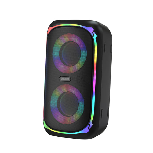 Sonic Bass V4 Portable Bluetooth Speaker – Wireless Party Speaker with Deep Bass, Karaoke Speaker with Microphone Port, LED Lights, Outdoor Portable Rechargeable Speaker