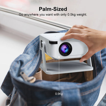 HA109 Mini Projector Android11 Wifi6 BT5.0 280 ANSI 720P Built-In App Mirror Smartphone for 1080P 4K Video Home Cinema