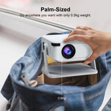 HA109 Mini Projector Android11 Wifi6 BT5.0 280 ANSI 720P Built-In App Mirror Smartphone for 1080P 4K Video Home Cinema
