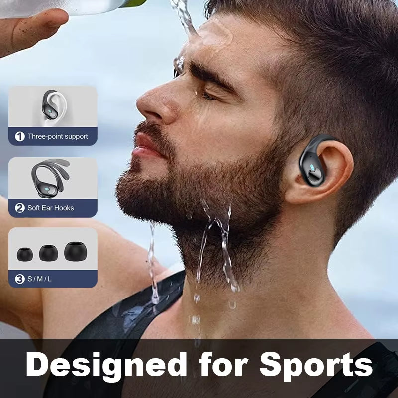 Wireless Earphones Headphones Hifi Music Stereo Sport Noise Reduction Headset Charging Box Led Display HD Call Earbuds