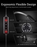 AWATRUE EH05 Wired USB Headset with Noise Cancelling Microphone Lightweight In-Line Control Enhanced Sound for PC Laptop