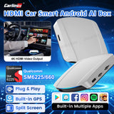 2025  HDMI Video Output Android 13 Carplay AI Box SM6225 8-Core Android Auto Wireless Carplay Split Screen Smart TV Box
