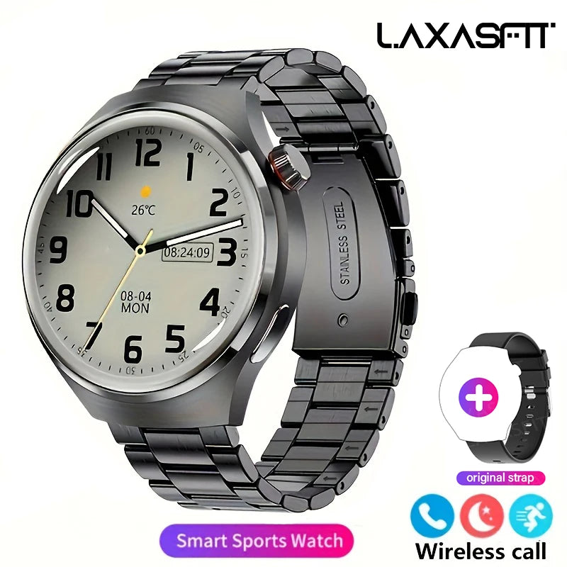 New Men'S Smart Watch HD Screen Heart Rate Bluetooth Call NFC Smartwatch for 2025 Men Women Holiday Gifts