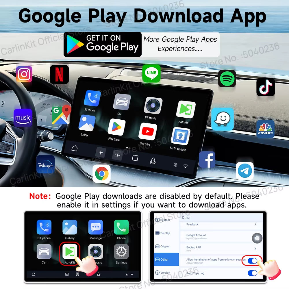 Carplay Android TV Box Lite Wired to Wireless Car Play Android Auto Adapter with HDMI Video Streaming Box for OEM Car
