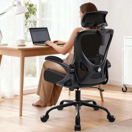 Office Chair - Ergonomic Desk Chair Breathable Mesh Chair with 2D Headrest & Adjustable Lumbar