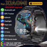 2025 for Xiaomi Outdoor Sports Smart Watch GPS Trackr 5ATM Flashlight 1.96" HD Display Screen Bluetooth Call Men Fitness Watches
