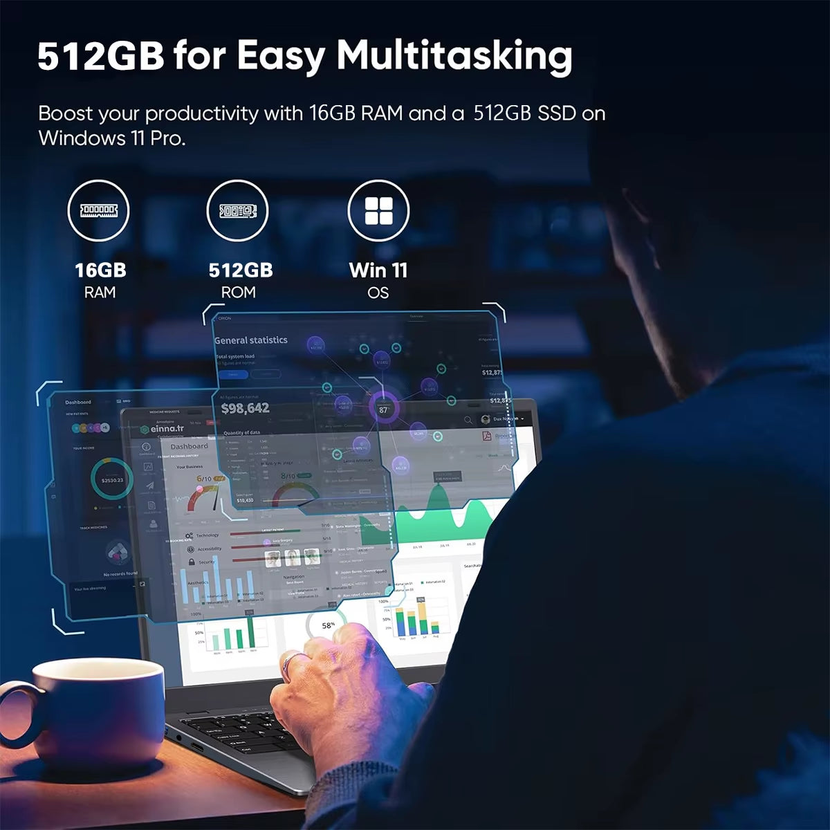 ACEKAMAS 15.6" Gaming Laptop Computer  Core I9 10980HK Windows 11 Pro IPS 4K 16GB DDR4 1TB SSD M.2 Notebook PC Laptop Gamer