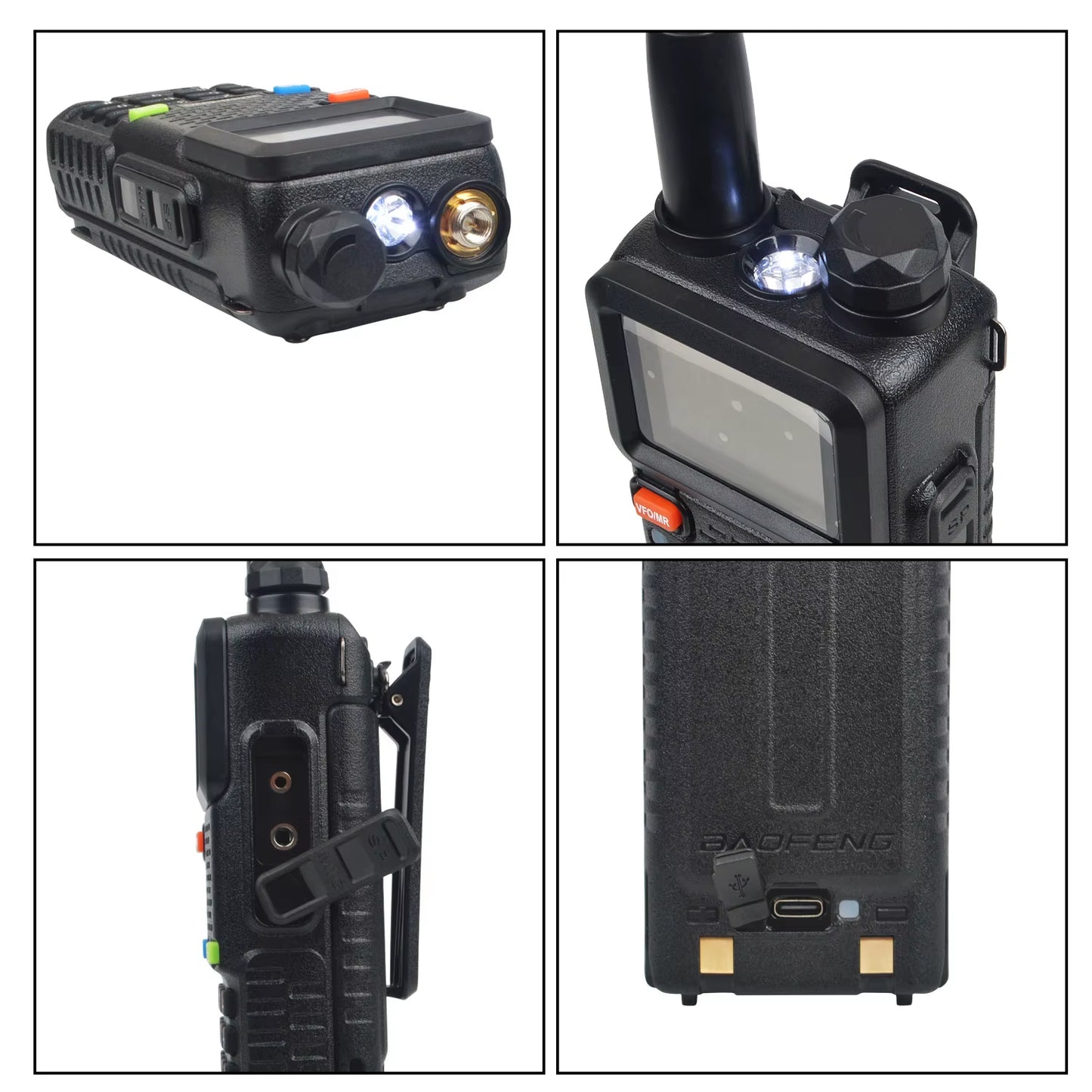UV-5RH Tri-Band Walkie Talkie UHF 400-520Mhz Vhf136-174Mhz 200-260Mhz Wireless Fast Copy One Channel 7W 999Ch FM Radio