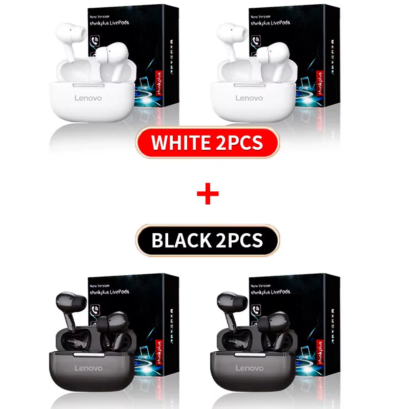 Lenovo  Wireless Earphones Bluetooth Headset In-Ear Earphones with Microphone for Ios/Android