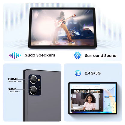 2025 New Google 5G Pad 10.1 Inch Tablets 2K HD Display Octa Core 8GB RAM 512GB ROM Dual SIM Cards Wifi Android Tablet PC 8000Mah