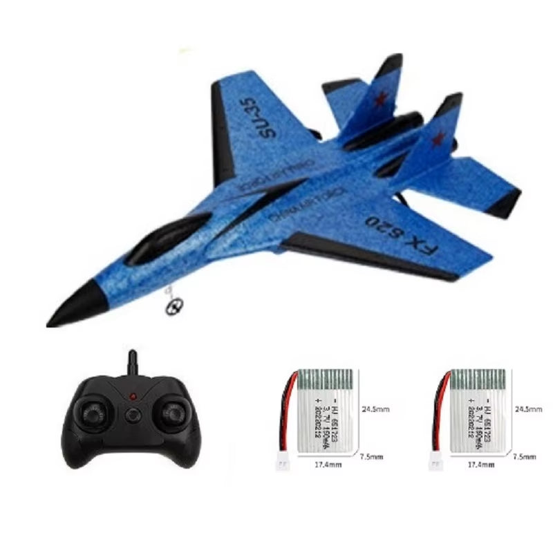 RC Foam Aircraft SU-35 SU-57 2.4G Aircraft with LED Wireless Electronic Control Glider Fixed Wing Aircraft Foam Boys Outdoor Toy