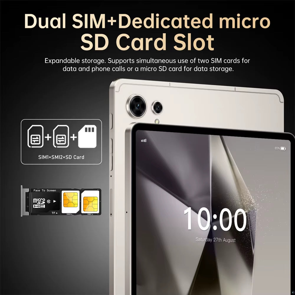 2025 Original Tab Pad 7S Pro 10" Android 15 Tablets Global Snapdragon 8 Gen3 22GB+2TB Tablet PC 10000Mah 5G Dual SIM Kids Tablet