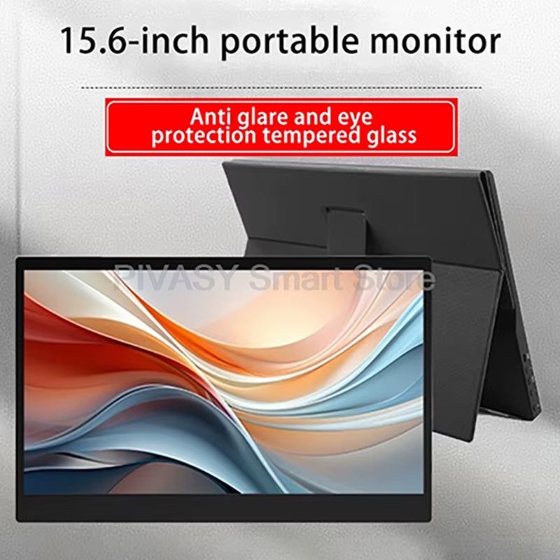 15.6 Inch Portable Monitor for PS4 NS XBOX Switch PC Gaming HDMI Eye-Care 1920*1080 Resolution IPS Panel 300Nits Brightness