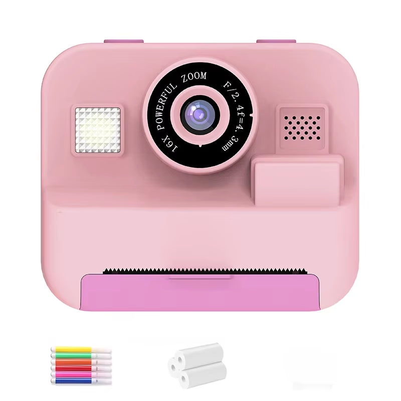 Children'S Digital Instant Print Camera - Educational Thermal Instant Print Camera with 32G Card and 1080P Video Functionality