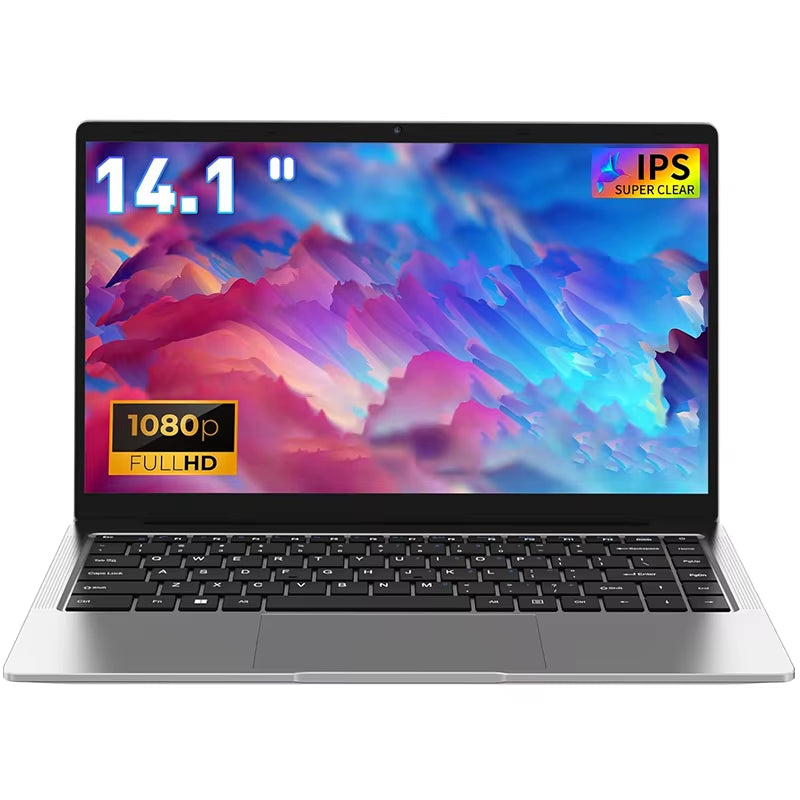 14.1Inch  Atom A3950 Laptop Computer Windows 11 Pro 2025 Notebook PC 12GB RAM 512GB 1TB SSD 1920*1080 Office Computer PC