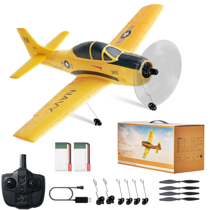 RC Plane 2.4G 4CH Remote Control Airplane with 6-Axis Gyro Stabilizer Aircraft Toy RC Glider for Kids Beginners Gifts