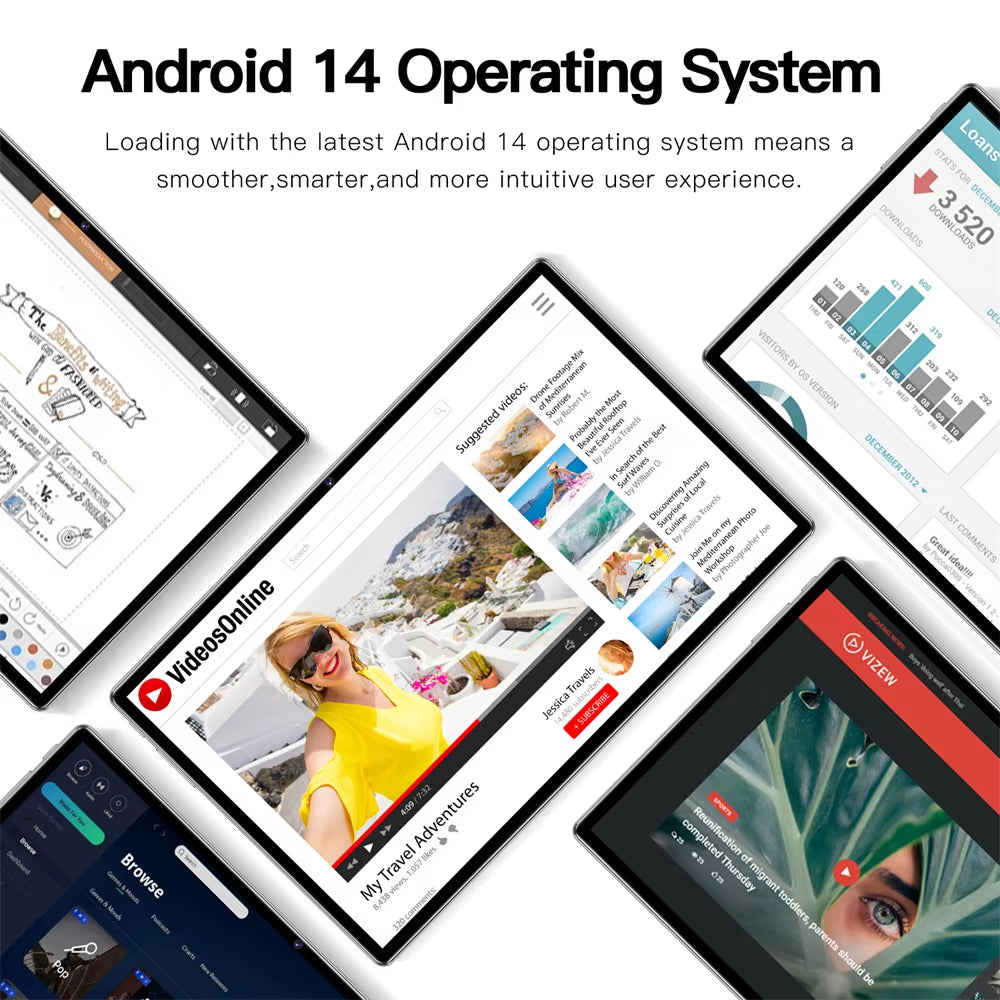 2025 New Original P60PRO Tablets 12Inch Global Version HD Tab Android 14 16GB+1TB Tablet 20000Mah 5G Dual SIM Wifi GPS Tablet PC