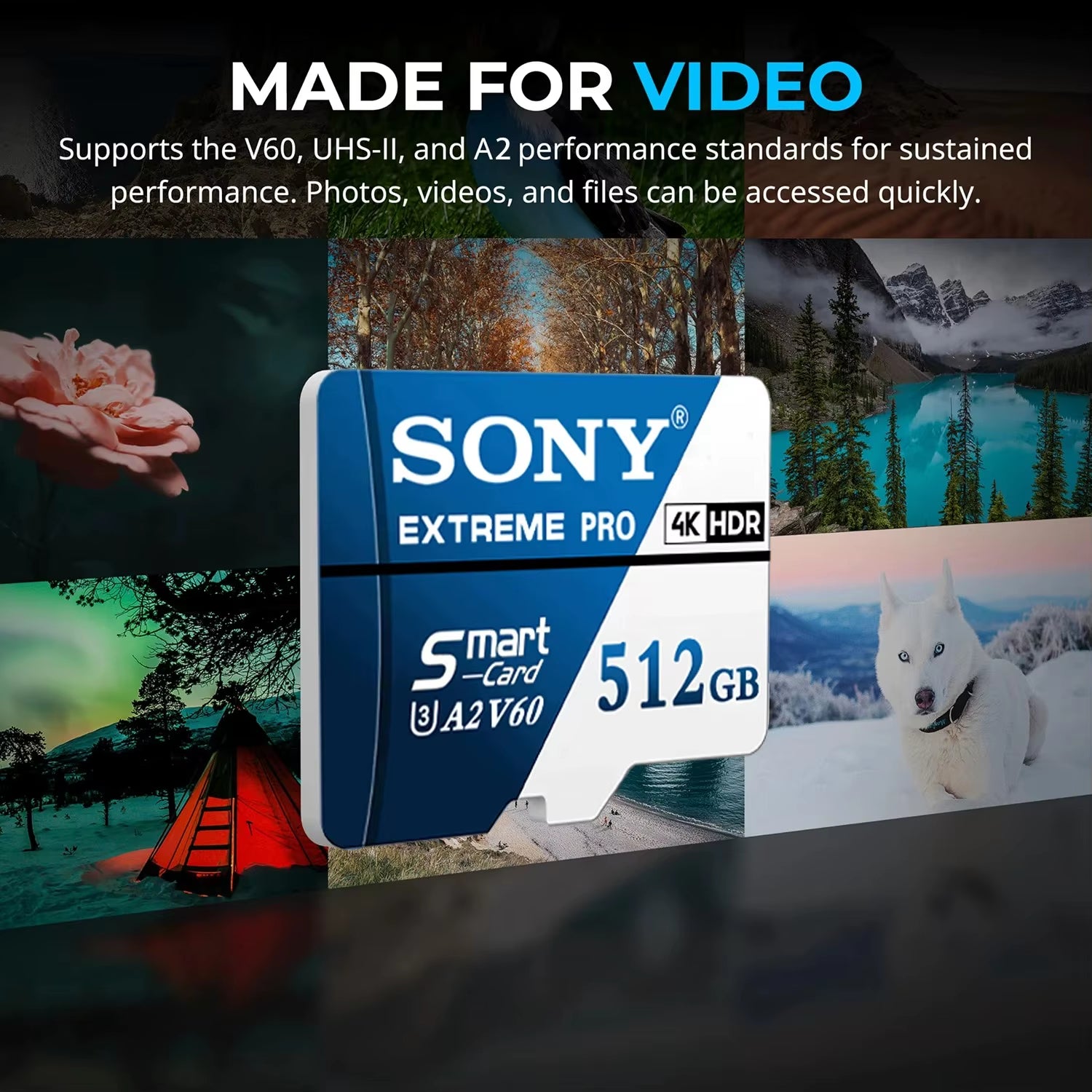 1024GB SD Memory Card High-Speed Micro TF Card 512GB 256GB 128GB 64GB A2 V60 U3 for Phone Camera PC