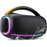 Outdoor Bluetooth Speaker, 80W Loud Speaker with Bass, Speakers Bluetooth Wireless with 24H Long Battery Life, IPX7 Waterproof, Speakers for Pool Beach Party, Portable Speaker with TWS (Black)
