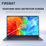 Firebat AT15 Laptop  N150 CPU 15.6 Inch 16GB RAM SSD 1TB Lightweight Business Windows 11 Pro Computer Notebook BT4.2 Wifi5