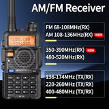 1/2PCS  M-5R 8W Walkie Talkie Multi Band Type-C Wireless Copy Frequency AM Long Range for UV-5R Two Way Ham Radio