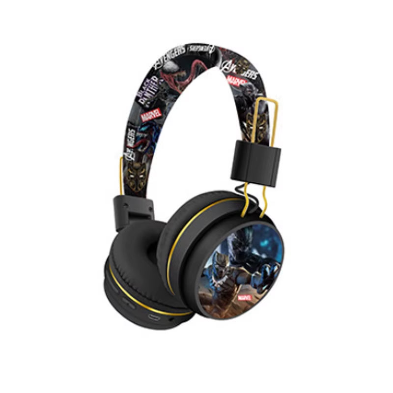 New Marvel Bluetooth Headphones Spider Man Wireless Bluetooth Earbuds HIFI Surround Sound Headset with Mic Kids Anime Cartoon