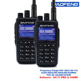 1/2PCS UV-22 Intercom Long-Distance USB Type-C Large Capacity NOAA 999CH FM Two-Way Radio