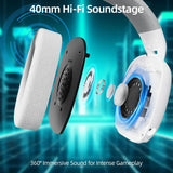 ×Attack Shark L80PRO Gaming Headset, Lightweight Over-Ear Gaming Headphones