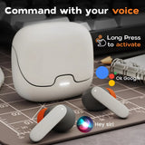BT 5.4 TWS Wireless Earbuds Low Latency Game Earphones Microphone Noise Reduction Fast Charging Game Mode Listen Music Headset