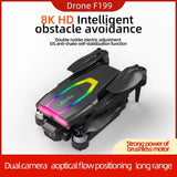 2025 New F199 RC Drone 4K Professinal with Wide Angle Triple HD Camera Foldable RC Helicopter WIFI FPV Height Hold Aircraft