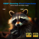 2025 New 4K Projector Built in 5W Speaker 1920*1080P Android 11 Home Theatre 10000 Lumens Wifi6 BT5.2 Outdoor Portable Projector