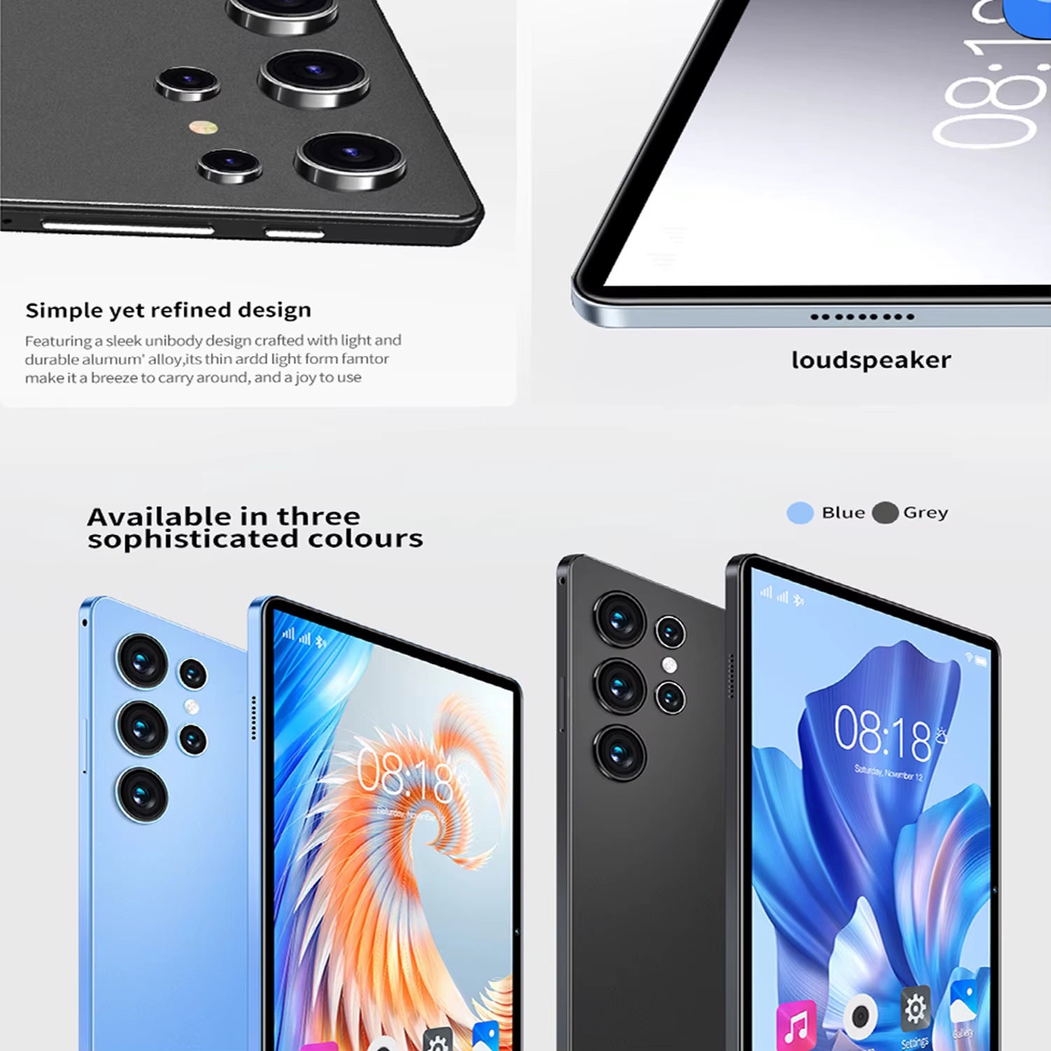 2025 New Upgraded Pad 10.1 Inch Android Tablets Octa Core 6GB RAM 128GB ROM Dual Network Wifi Dual Cameras Tablet PC 6000Mah