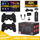 X2 plus Game Stick 4K 8K HD Video Game Console 2.4G 5G Double Wireless Controller Game Stick for N64/PSP/PS1/GBA