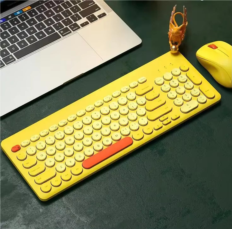 Colorful Gaming Accessories Ergonomic Mini Portable Wireless Keyboard and Mouse Combo for Home Office