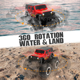 STEMTRON Amphibious Remote Control Car Toys for Boys 2.4 Ghz 1:16 All Terrain Off-Road RC Car Waterproof RC Monster Truck
