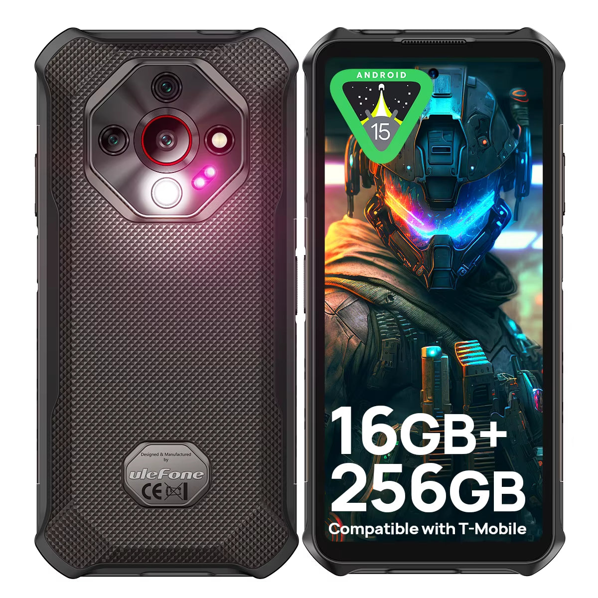 Armor X16 Pro 5G Rugged Phone 10360Mah up to 16GB RAM 256GB ROM 120Hz 6.56" Android Smartphone with Google Gemini
