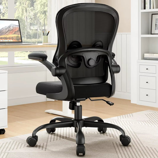 Office Chair Ergonomic Desk Chair - Mesh Comfy Home Desk Office Chairs with Wheels Adjustable Lumbar