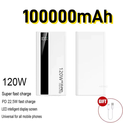 500000Mah Power Bank 120W Fast Charging Large Capacity Power Bank PD 20W Suitable for All Mobile Phones Long Endurance